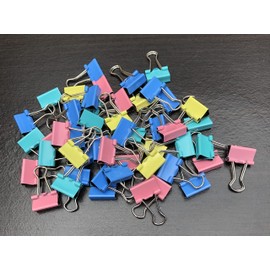 15mm Small Assorted Design Foldback Clips Paper Binder Clamps Clips Colour 60 Pcs