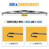 BBTO 10 Pack 22 Inch Wiper Blades Silicone Wipers Durable