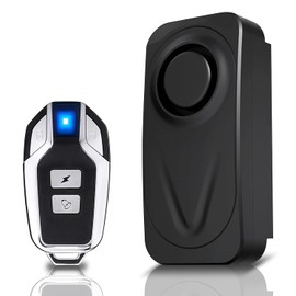 Bicycle Alarm System with Remote Control, Bicycle Alarm Systems 110-130 dB, Motorcycle Bicycle Alarm, Waterproof, Anti-Theft Alarm with Remote Control, Bicycle Alarm System for Motorcycle, Scooter, Bicycle