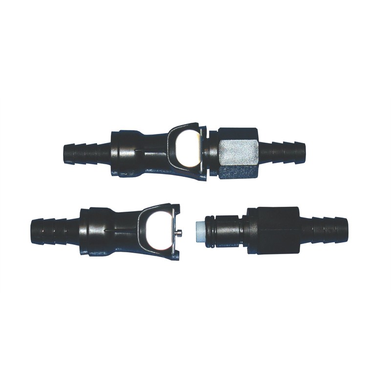 in Line Valved Fuel Line Quick Link Coupler for Carbed