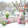 Pack of 2 Easter Stickers Roll, Easter Egg Sticker Designs,