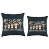 Coffee Evolution Coffee Lovers Cappuccino I Love Coffee Throw Pillow