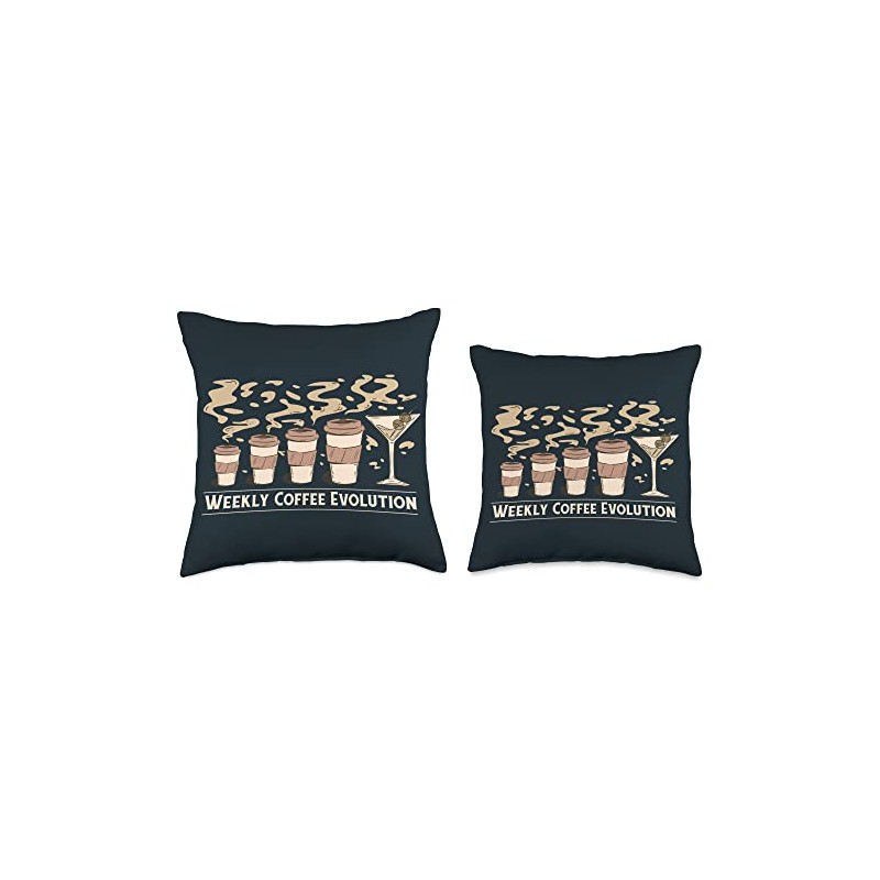 Coffee Evolution Coffee Lovers Cappuccino I Love Coffee Throw Pillow