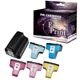 For HP 6PK replace for HP 02 Ink Cartridge fit for PhotoSmart 3108 3110 3210 Printer