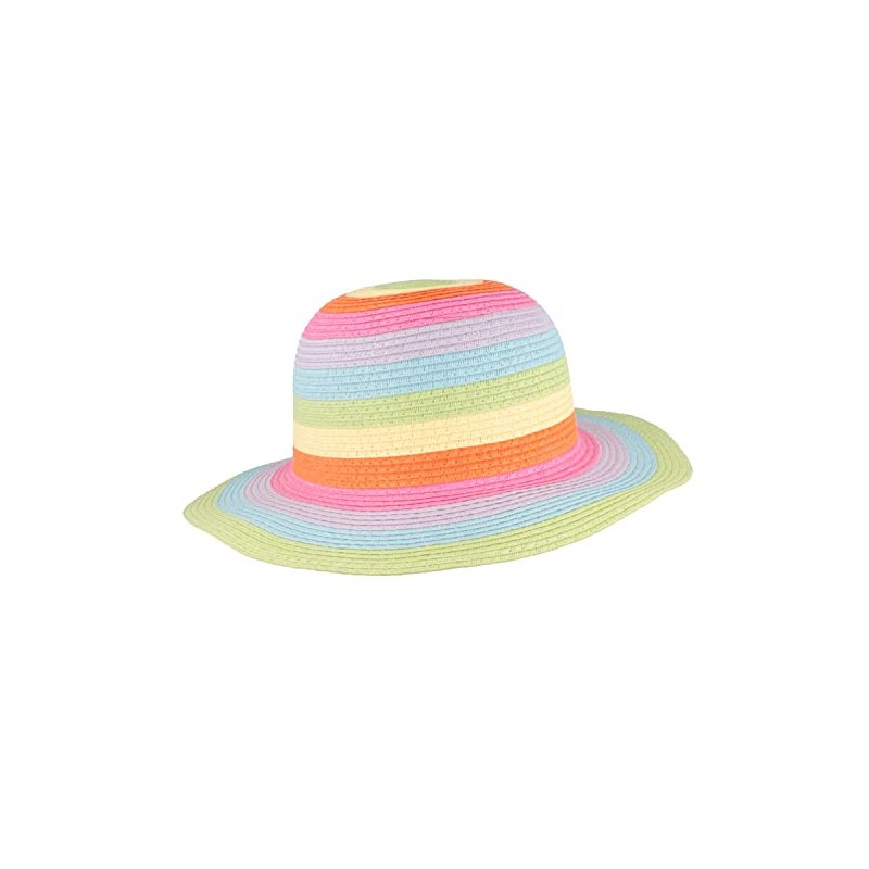 Children's Straw Hat, Beach Hat, Colourful Children's Bell, Crushable &