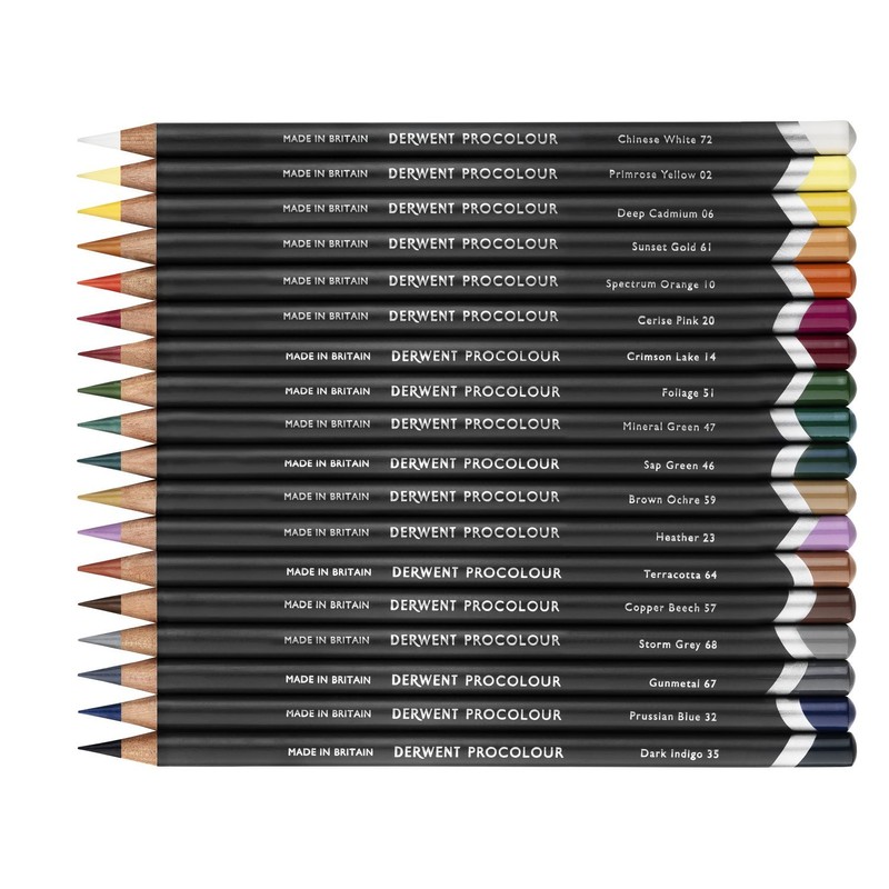 Derwent Procolour Pencils Set Of 36 In Tin, 4mm Round