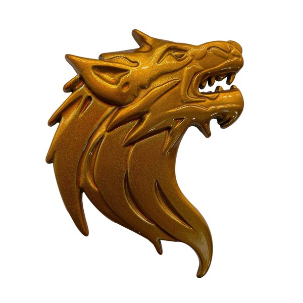 3D 3D Emblem Sticker Wolf Wolf Car Metal Double Sided