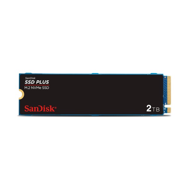 SanDisk SSD Plus M.2 2280 PCIe Gen3 NVMe SSD Hard Disk, 2 TB, up to 3,200 MB/s Read Speed