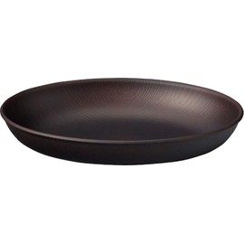 Masawa NH HOME Oval Plate Brown Size: Approx. 7.3 x 10.0 x 1.0 inches (18.5 x 25.5 x 4 cm)