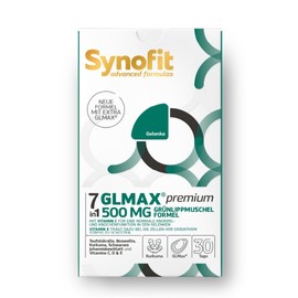 Synofit 7-in-1 GLMax? Grnlippmuschel Premium C 60 Kapseln | Mit flssiger Grnlippmuschel, Curcumin, Boswellia, Teufelskralle, Johannisbeerblatt, Vitaminen & Omega-3 | Fr Knorpel, Gelenke & Zellschutz