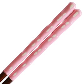 Hyozaemon ST-045 Dishwasher Safe Wakasa Lacquer Chopsticks 7.5 inches (19 cm), Coral, Pink