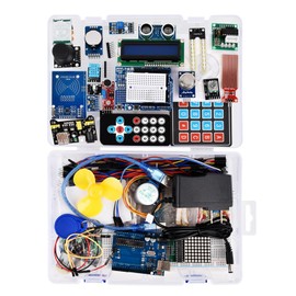 OCCULO Kit de Componentes Electronicos, Protoboard, Kit de Electronica con Placa Prototipo, Motor Paso a Paso, Inicio de Componentes Electrónicos Completo（Viene con un Tutorial）