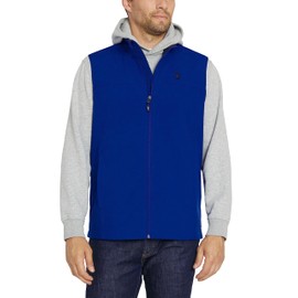 IZOD Men's Fleece Lined Softshell Vest, Cobalt