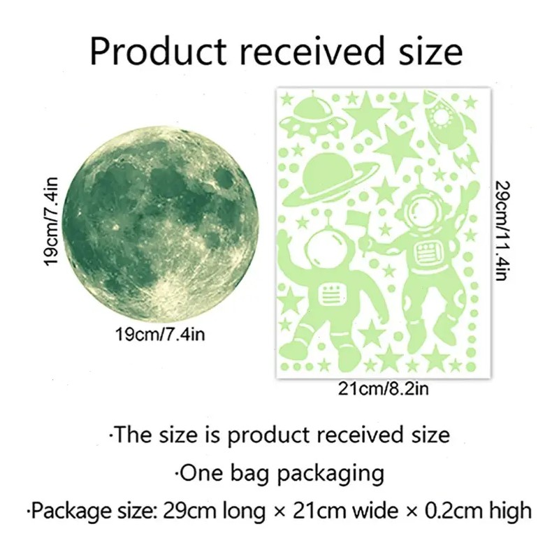 Pegatinas Luminosas De Luna Y Estrellas Vinilos Decorativos