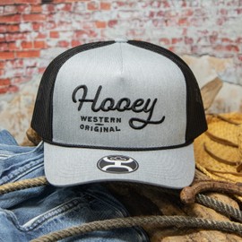 HOOEY OG Adjustable Snapback Trucker Mesh Back Hat with Logo, Olive/Black, One Size