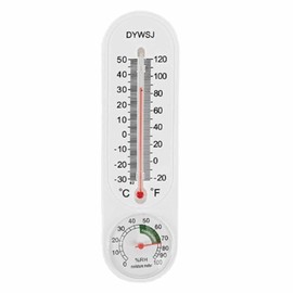 Room Thermometer Indoor - High-Range -Scale Safety Thermometers Hygrometer 2-in-1 | Mechanical Temperature Humidity Measure Products for Room, Outdoor,