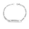 aplusashop ID Figaro Girl's Friendship Bracelet with Engraving in Gold