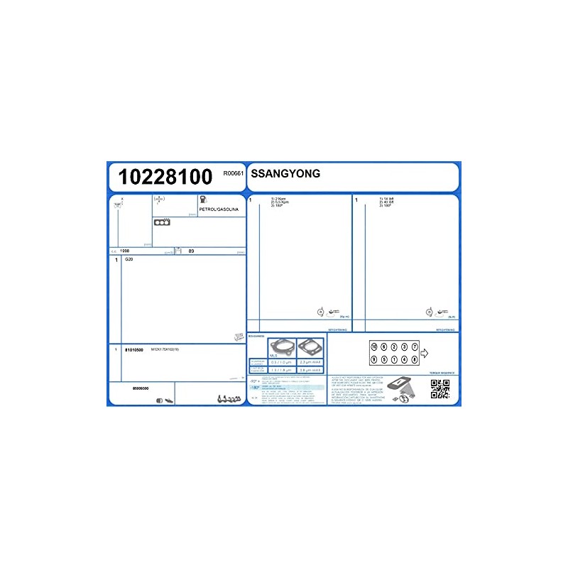 Ajusa 10228100 Cylinder Head Gasket