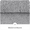 OLANLY Chenille Badematte rutschfest Badezimmerteppich Weich Badteppich Saugfähige Badvorleger Waschbar