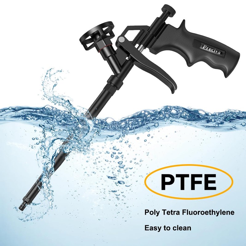 Foam Gun, Preciva Professional Foaming Gun Heavy Duty PU Expanding