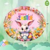 Fancy Land Easter Oval Paper Plates Easter Bunny Disposable Serving
