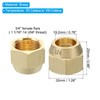 PATIKIL 3/4" Brass Flare Nut, 5pcs SAE 45 Degree Copper