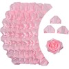 LatinaFlorista 300Pcs Premade Satin Ribbon Rose Petals Half-Finished for Eternal