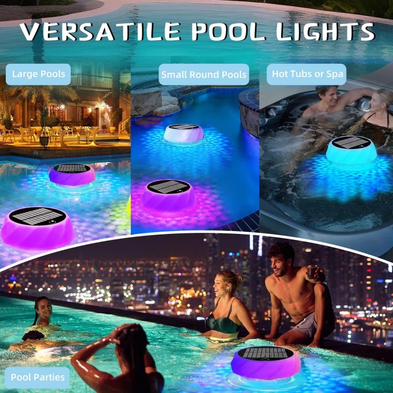 Luces Para Alberca,flotador Solar Cloro Piscina,accesorios