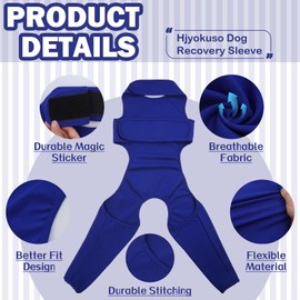 Hjyokuso Recovery Suit For Dogs, Dog Surgery Suit, Dog Leg Surgery Recovery Suit, Lick Sleeve For Dogs Rear Leg, Dog Elbow Protector, Dog Sleeve To Prevent Licking Bite, Avoids Wound Infection - XS