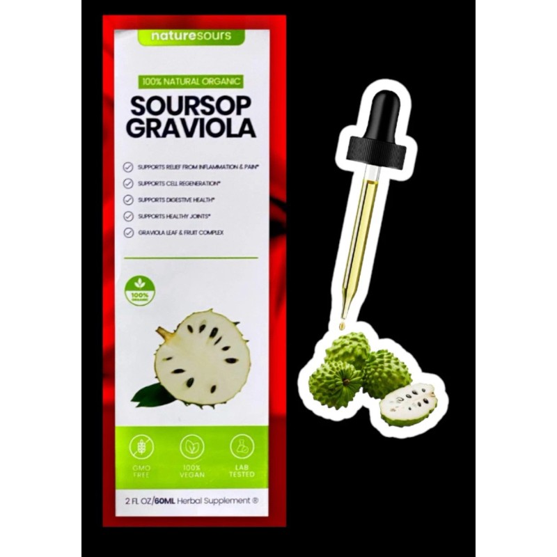 Naturesours 2 pack SOURSOP GRAVIOLA Liquid Drops Natural Antioxidant Immune
