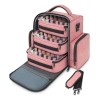 Maletín Maquillaje Yorepek 605000PNK 72 Botellas Rosa 3 Bolsas
