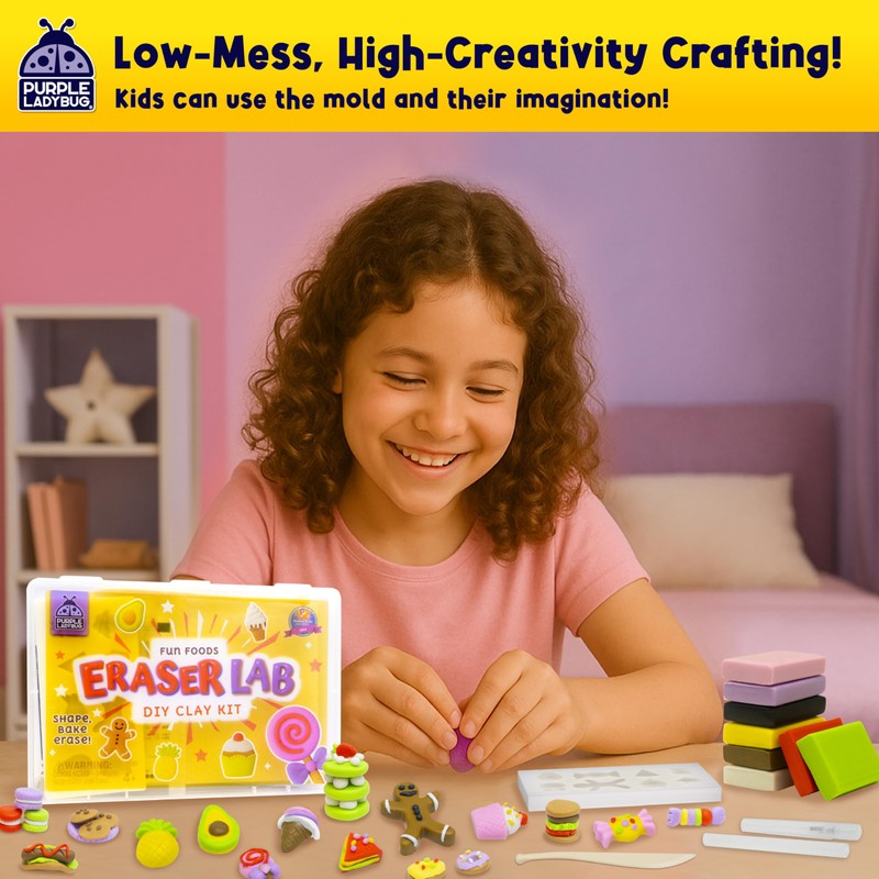 DIY Clay Cute Mini Eraser Kit for Kids - Birthday
