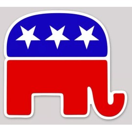 6 Inch Republican Elephant Logo Vinyl Sticker