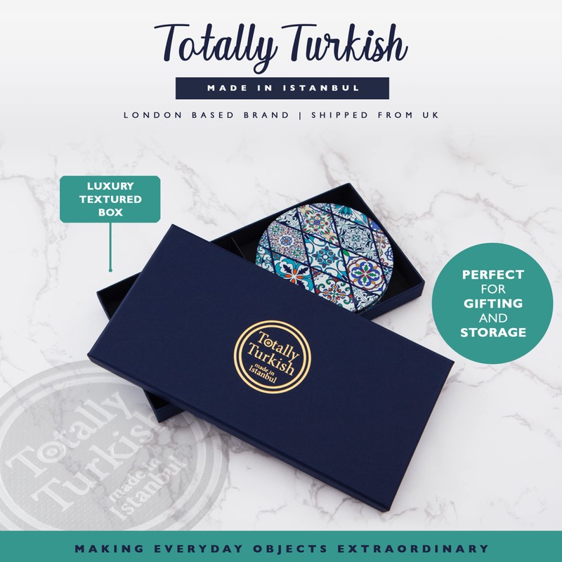 Totally Turkish – Patterned Drink Coasters Set of 6 –