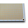 Double sided perforated grid board with round pads.