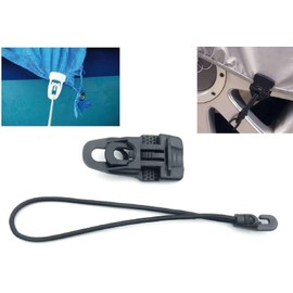 50 x Holdon® Tarpaulin Clips Midi Black + 25 cm Diameter 4 mm Tensioning Rubber Spannfix – Tarpaulin Tensioner Clips with Bungee Rubber