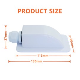 White Waterproof Single Cable Entry Gland, ABS IP68 Water Protect Cable Duct Diameter 3-7mm for RV, Motorhomes, Campervans, Caravans, Boats, Solar Panels, CCTV