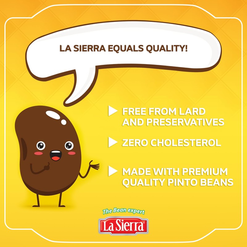 La Sierra Refried Pinto Beans, Ready-to-Eat Vegetarian Refried Beans, 15.2