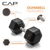 CAP Barbell 45 LB Coated Hex Dumbbell Weight, New Edition