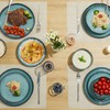 Pokini Stoneware Dinnerware Sets, Kitchen Plates and Bowls Set, Ceramic