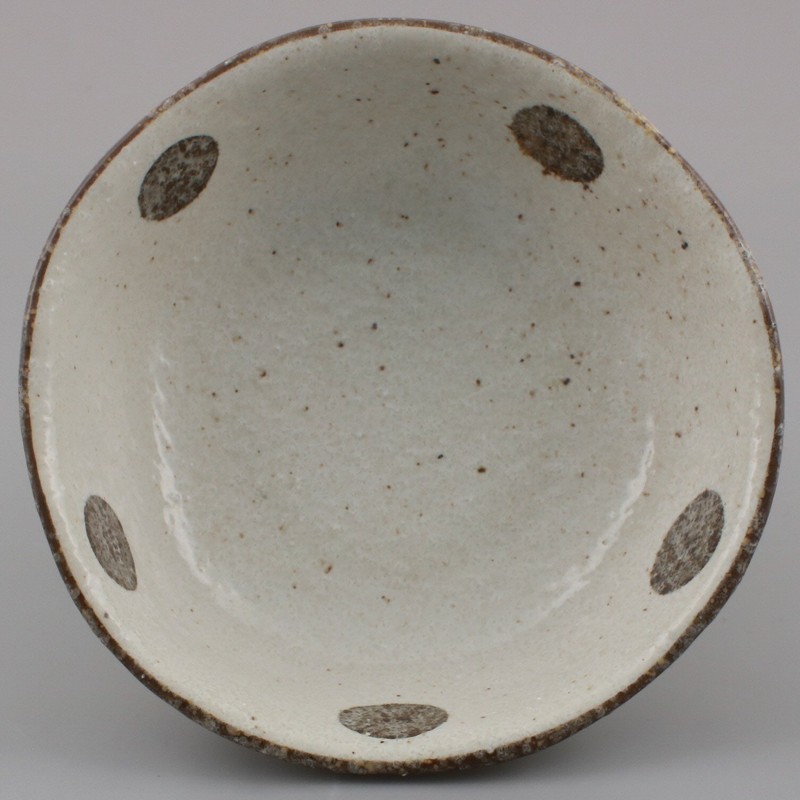 Mino Ware K52020 Polka Dot White Karatsu Small Bowl