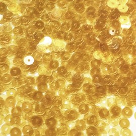 SequinsUSA 6mm Flat Sequins Yellow Citrine Transparent Glossy See-Thru Made in USA