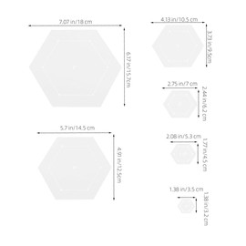 Laroal 6 Pcs Hexagon Quilting Templates Acrylic Hexagon Templates For Quilting Rulers And Templates With Seam Allowance Paper Piecing Sewing Templates