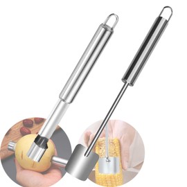 Stainless Steel Corn Stripper - Easy Handheld Corn Kernel Remover Tool for Cob, Heavy Duty & Non-Slip Base for Kitchen, Restaurants, Farm Use