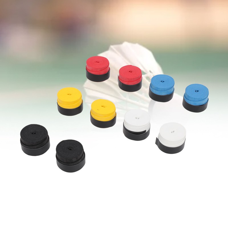 10Pcs Tennis Racket Grip Tape Anti Slip Comfortable Sweat Absorbent