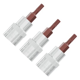 FOCMKEAS 3PCS 3/8" Drive T20 Torx Bit Socket, S2 Steel Bits, Heat Treated CR-V Steel Star Sockets 1.9" Length