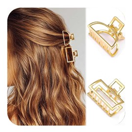 Kilshye Gold Hair Claw Clips Metal Mini Hair Clips Hair Accessories for Women (Pack of 2) (Gold)