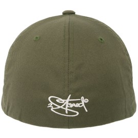 2Stoned Flexfit Baseball Cap with Stick Crown Various Colours and 5 Sizes for Women, Men and Children, Olive (Crown)