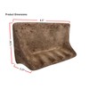 Tenedos Premium Classic Noce Brown Travertine Resin Soap Dish Holder