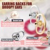 PanAcratis 10Pcs Earring Backs for Droopy Ears Pig Nose Ear